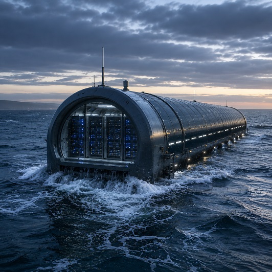 Sustainability-in-Tech : Floating AI Data Centres Powered By Ocean Waves