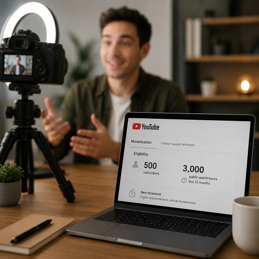 Tech News : YouTube Doubles Monetisation Threshold For Creators