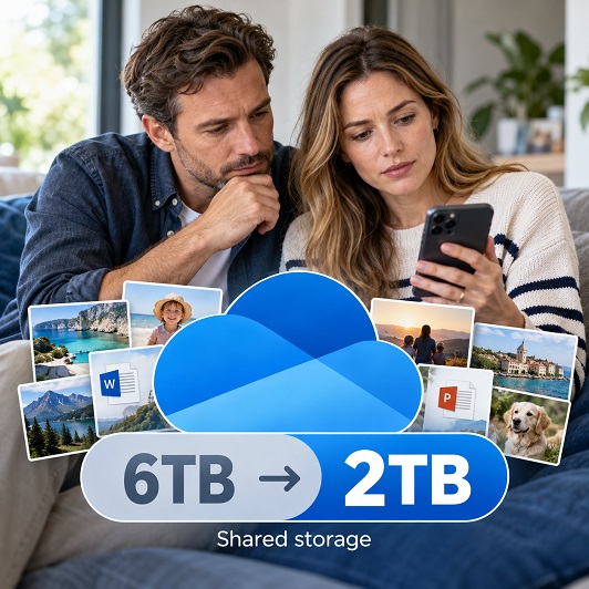 Tech News : Microsoft Cuts Shared OneDrive Storage By Up To 4TB