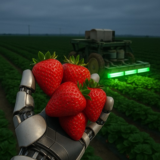Sustainability-In-Tech : Robots Cut Strawberry Pesticides